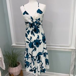 NWT Banana Republic petite blue flower dress.